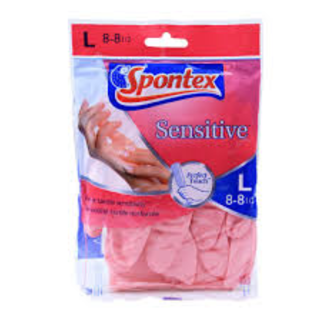 SPONTEX SENSITIVE GLOVES LARGE